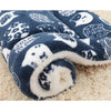Pet Sleeping Mat Dog Bed Cat Bed Soft Hair Thickened Blanket Pad Fleece Home Washable Warm Bear Pattern Blanket Pet Supplies - Play Paws Toys