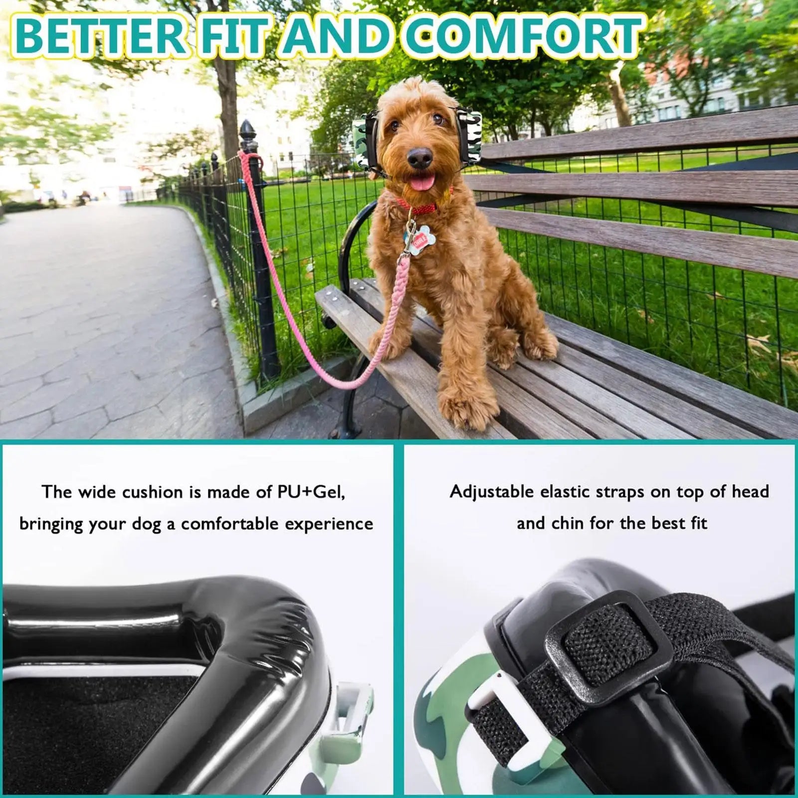 Dog Noise Reduction Earmuffs Pet Earmuffs Head-worn Hearing Protection Anti-noise Dogs Supplies Pet Noise Reduction Cover