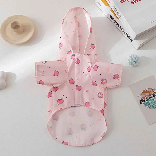 Cartoon Printed Dog Raincoat for Small Dogs Waterproof Pet Clothes Poodle Puppy Pomeranian Raincoats chubasquero para perros