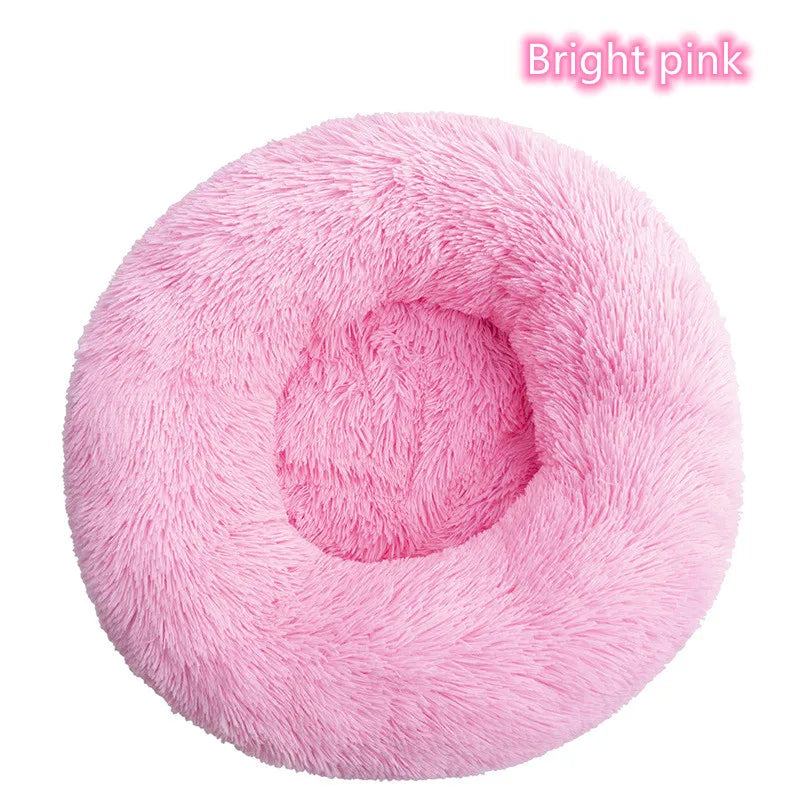 Super Soft Pet Cat Bed Plush Full Size Washable Calm Bed Donut Bed Comfortable Sleeping Artifact Suitable For Winter - Play Paws Toys