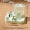 2-in-1 Large Pet Feeder & Water Dispenser, Dry Wet Separation, Durable Plastic, Transparent, No Battery, For Cats Dogs Travel