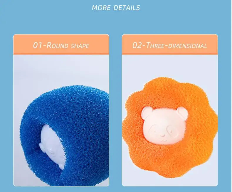 Pet Hair Remover Reusable Ball Wool Sticker Cat Hair Remover Pet Fur Lint Catcher Cleaning Tools Laundry Washing Machine Filter