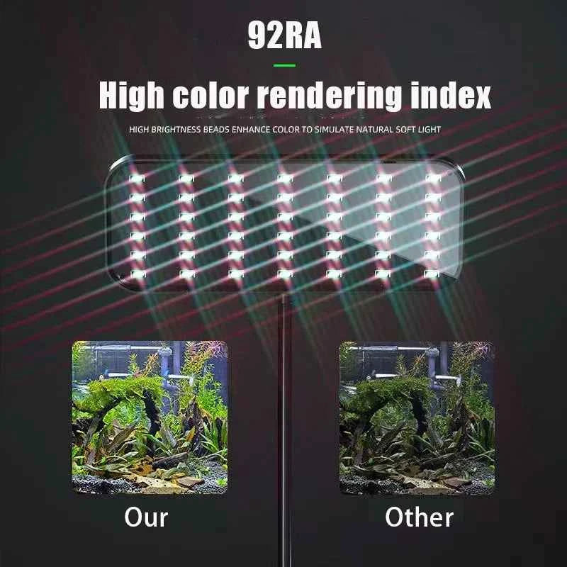 220V Aquarium LED Light Full Spectrum Water Grass High Brightness Fish Tank Aquatic Plant Clip-on Lamp Energy-saving Lighting