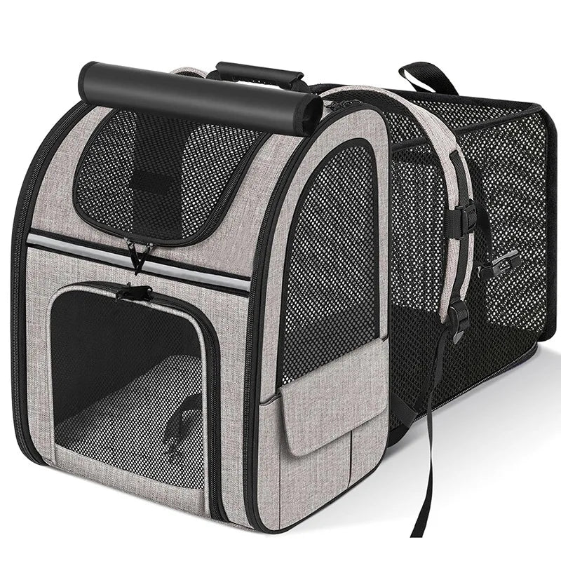 Cat Carrier Backpacks Expandable Cat Backpack with Shade Cover, Breathable Mesh Pet Carrier Backpack Bag for Travel Hiking Campi - Play Paws Toys