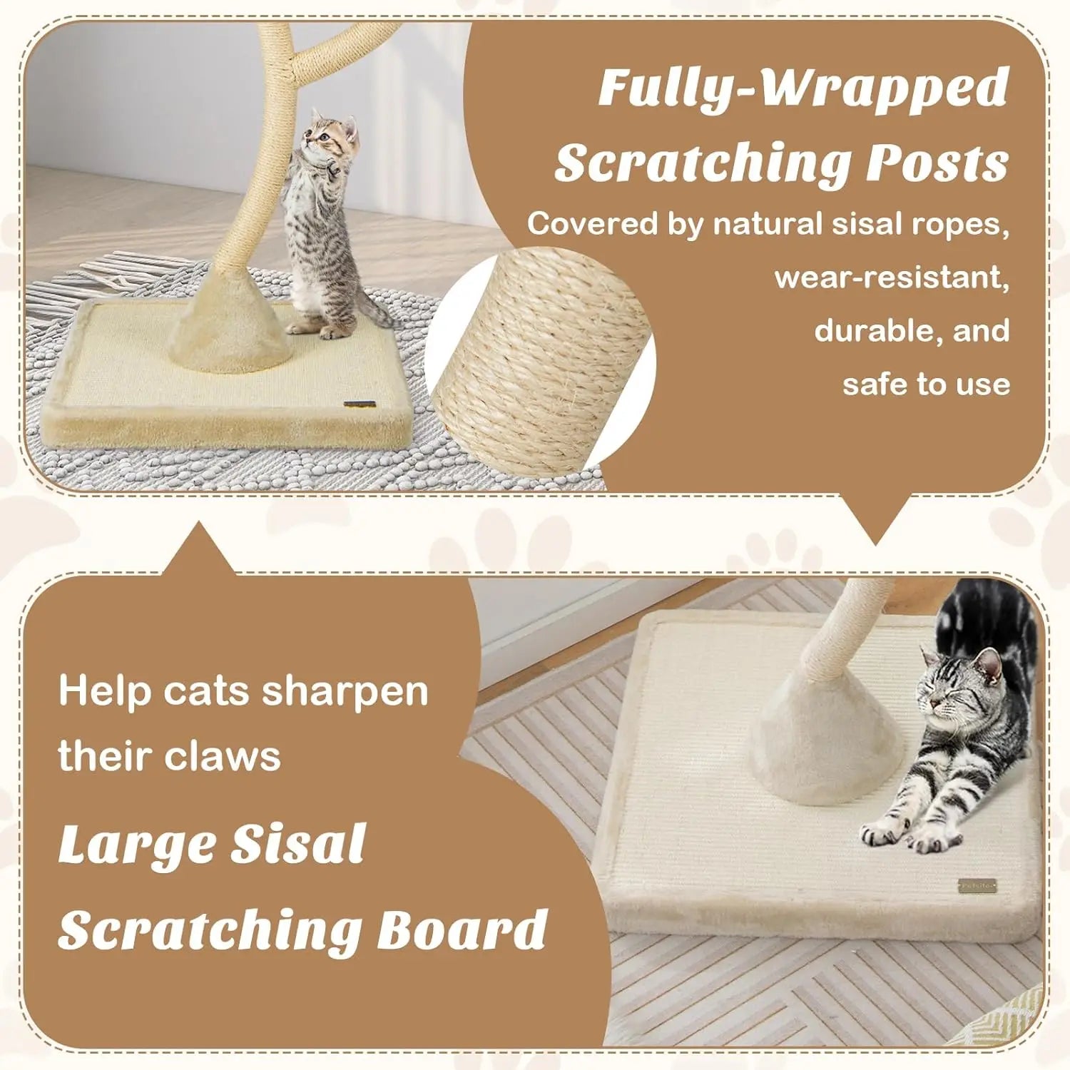 70" Tall Multi-Level Cat Tree Tower Scratching Posts Board 3 Perches Dangling Balls Indoor Large Cats 20 lbs+, Custom