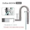 AQUAPRO Mini Skimmer Stainless Steel Inlet Outlet Pipes Inflow Outflow Shrimp Water Filter Aquarium Fish Tanks Accessories