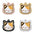 Cute Personalized Cat Tags Stainless Steel Colored Pattern Pets Cat Name Tags Pendant Engraved Keyring Kitten Accessories