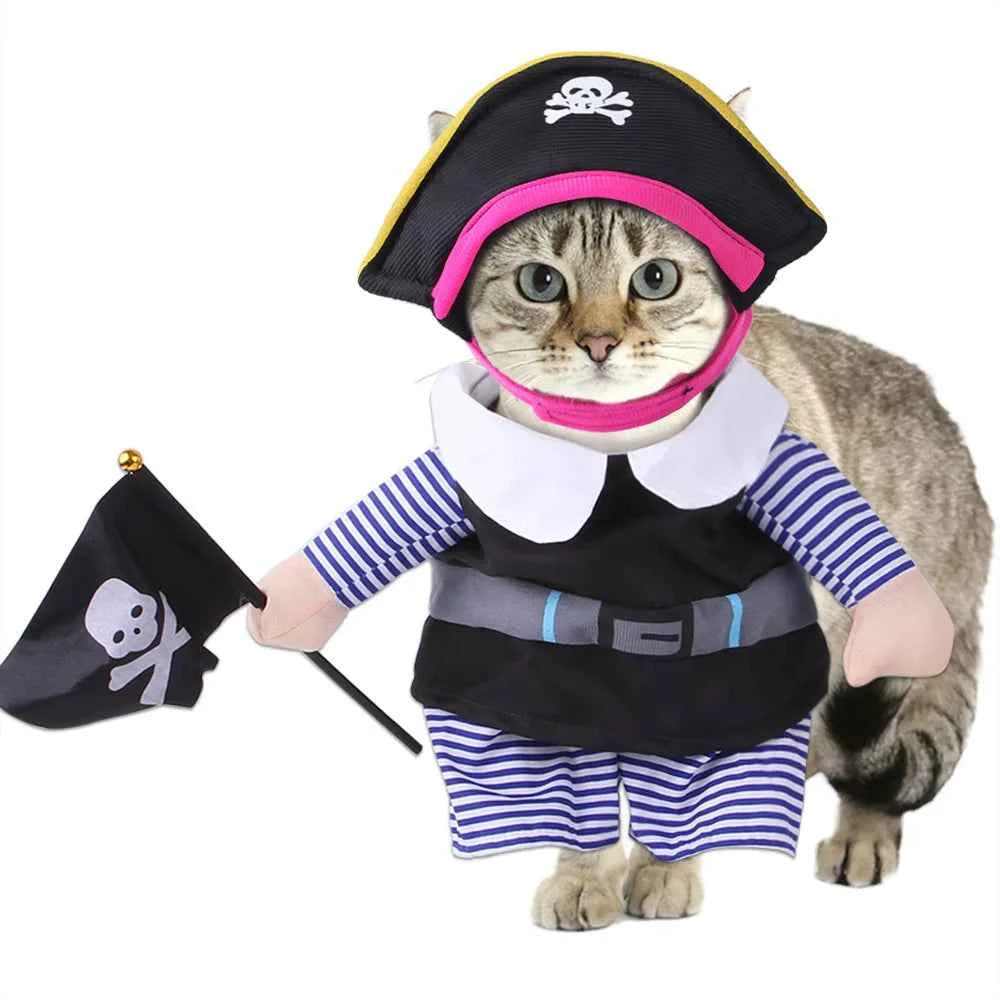 Pet Transformation Costumes, Funny Christmas Outfits for Cats, Dog Clothes, Novelty Halloween Costumes for Pets