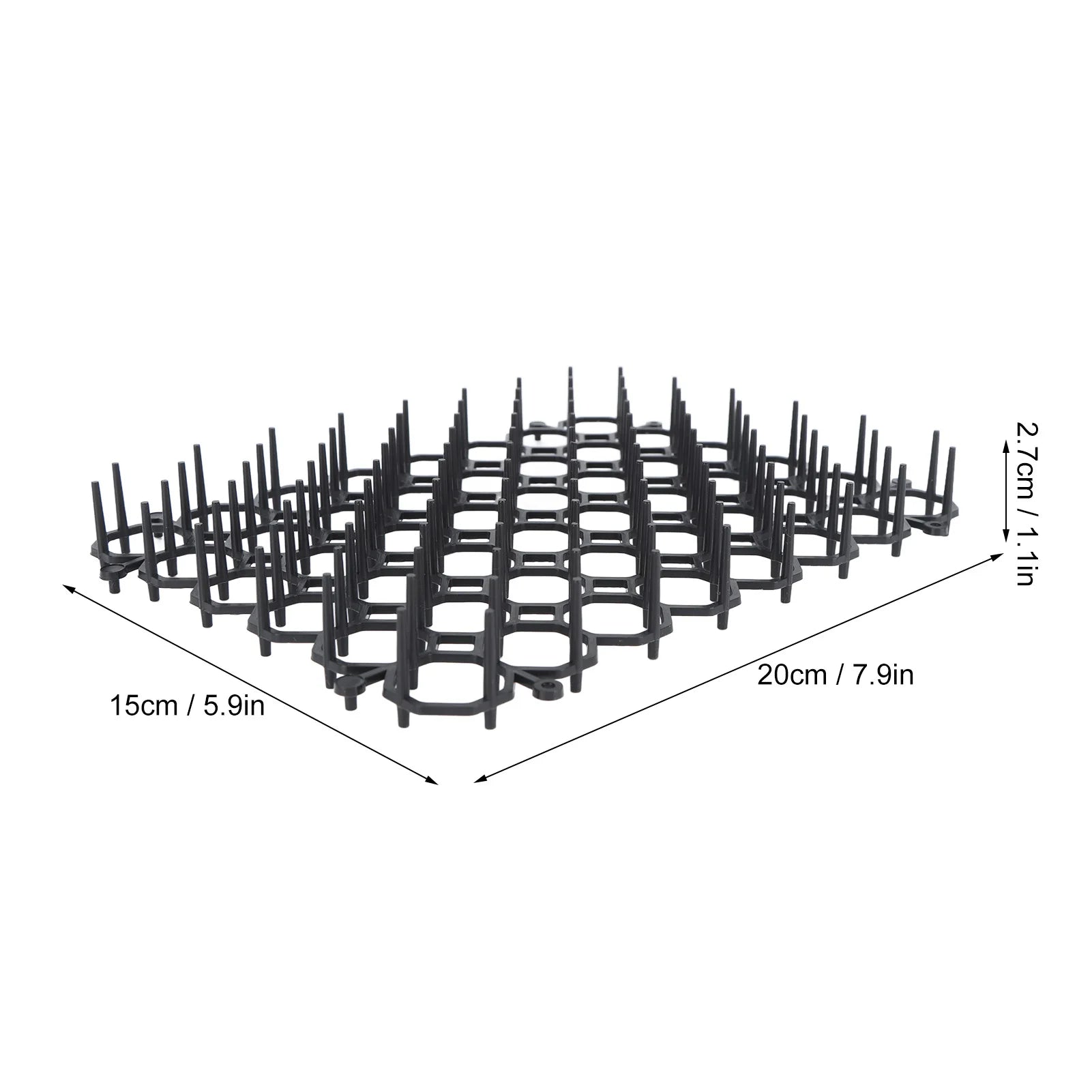 12Pcs Cat Deterrent Mat Anti Cat Dog Network Repellent Training Plastic Spike Mat for Keeping Away Cats Dogs Protecting Plants