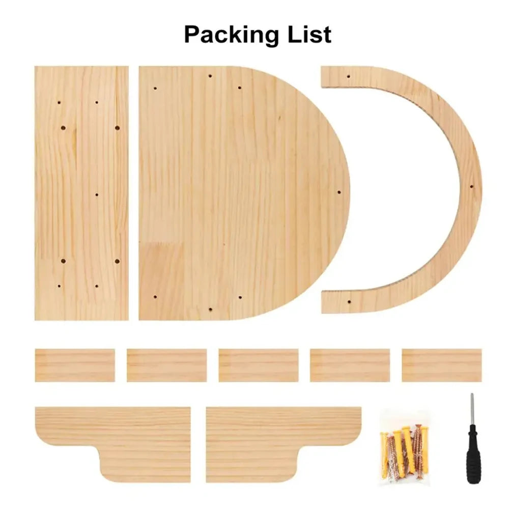 Wall-mounted Cat Climbing Frame 50cm Cat Climbing Ladder  Hammock  Activity Sisal Cat Grab Post Cat Pedal Indoor Cat House - Play Paws Toys