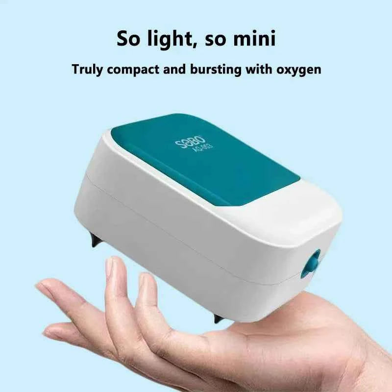 Aquarium Oxygen Air Pump Fish Tank Adjustable Air Volume High Power Oxygenator Air Compressor Aerator 220v
