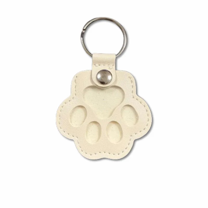 Memorial Leather Pet Hair Storage Bag Cat Paw Keychain Kitten Souvenir Fur Container Pendant Portable Handmade Key Accessories