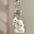 Flocking Cartoon Keychain Cute Seal Penguin Polar Bear Pendant Bag Decoration Keyring Car Key Holder Keychains Gift Fashionable