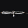 Pet Accessories Double Layer Pearl Pet Necklace Sweet Flower Pendant Cat Neck Chain Adjustable Pet Pearl Collar Photograph