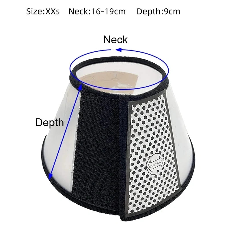 Pet Elizabeth Collar Soft Puppy Cat Anti Bite Recovery Cone Small Dog Wound Healing Neck Ring Post Surgery Protective Accessorie