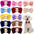 20/40PCS Winter Dog Bowties With Diamonds Adjustable Pet Dog Bow Ties Collars Mixed Colors Pet Grooming Accessories For Dogs