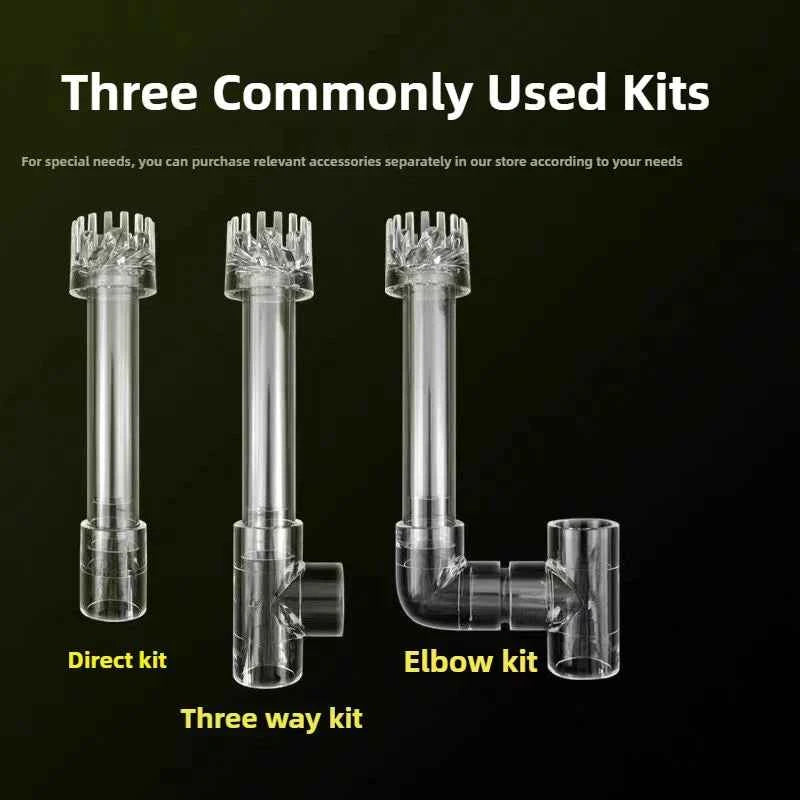 DIY Clear Aquarium Skimmer Acrylic Lily Pipe Spin Surface Inflow Outflow Water Plant Tank Filter Cleaning Fish Tank Accessories