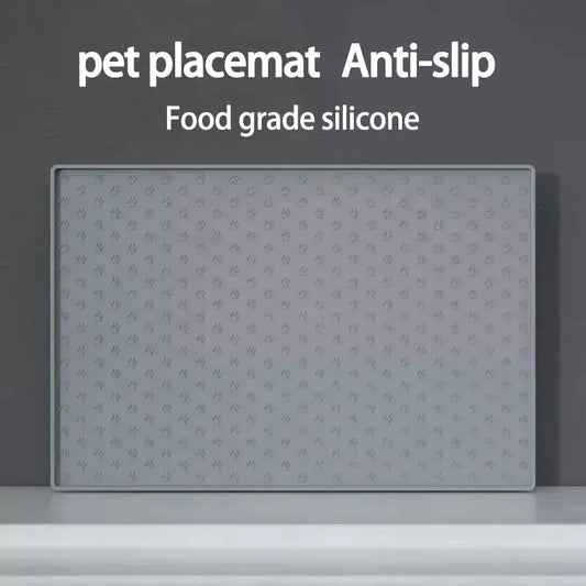 Pet Placemat Cat Dog Drinking Feeding Placemat Feeder Mats Cat Feed Mat Dog Food bowl Mat Silicone Waterproof Pet Bowl Pad - Play Paws Toys