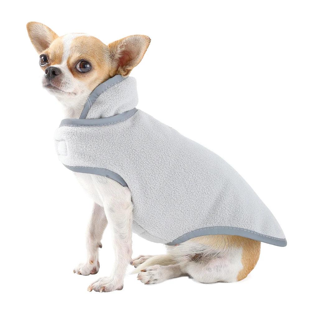 Reversible Dog Coat For Winter Fleece Warm Puppy Jacket With Leash Hole Waterproof Pets Jacket For Small Medium Dogs Chihuahua