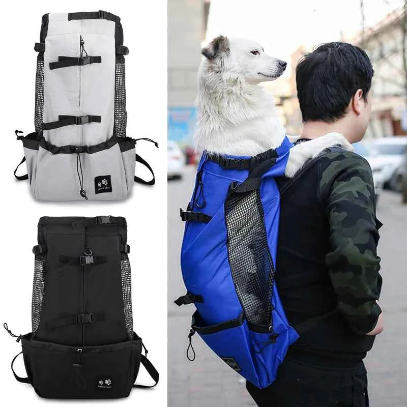 Travel Riding Driving Pet Carrier Backpack Carring Supplies for Medium Large Dogs Camouflage Big Dog Bags Samoyed Labrador Corgi