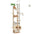 Height Adjustable Wooden Cat Tree with Large Hammock Sisal Scratching Posts Floor to Ceiling Cat Tower Cozy Cat Condo for Indoor