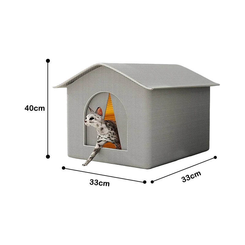 NewestStray Cat dog House Waterproof Outdoor Winter Warm Pet Cave Sleeping Beds Home Foldable Washable for Small Supplies - Play Paws Toys