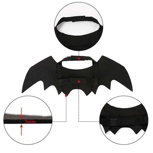 Creative Cute Pet Clothes Black Bat Wings Carrier Costume Cosplay Cat and Dog Party Pet Supplies Cosplay