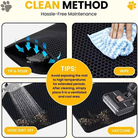 Cat Litter Mat Large Size Waterproof Pet Toilet Cat Litter Trapping Mat Non Slip Double Layer Cats Litter Box Pad Pet Product