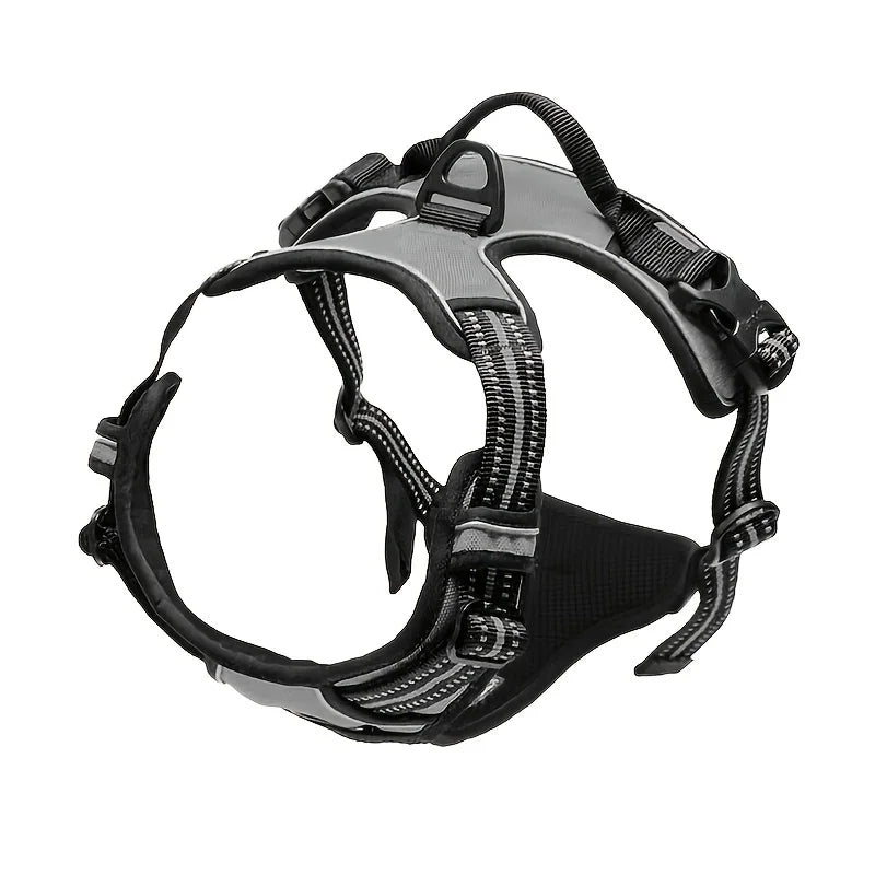 Adjustable Dog Harness Vest with Night Reflective Strip for Small Medium and Large Dogs for Outdoor Walking