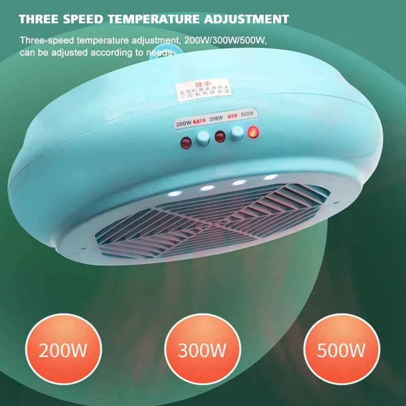220V Pet Poultry Intelligent Heating Lamp Temperature Control Air Warming Remote Control Heater Warm Light Brooding Incubator