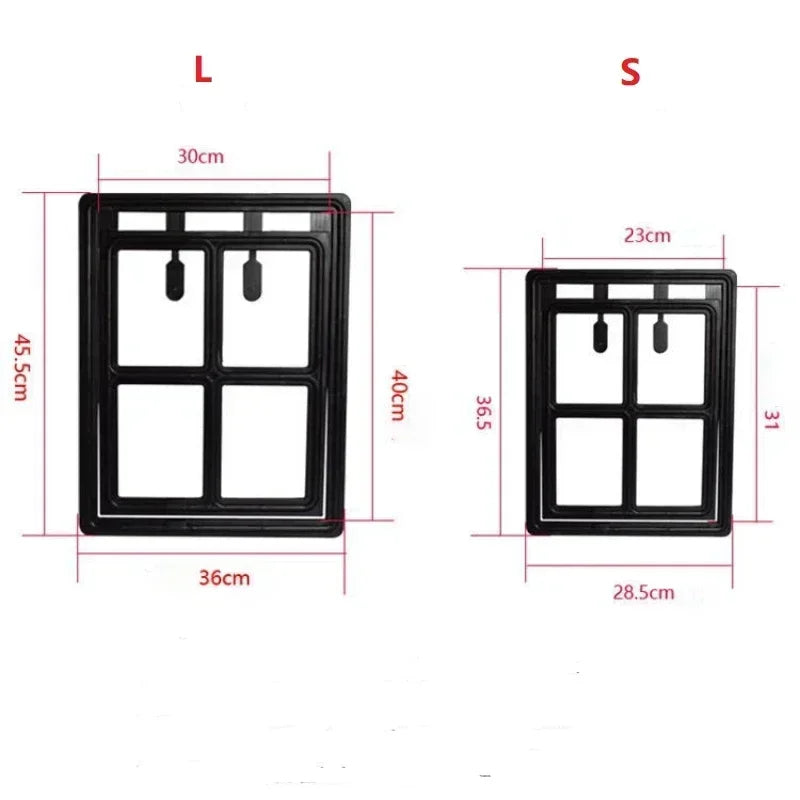 Home Lockable Dog Screen Door Pet Cat Screen Door Plastic Pet Door for Mosquito Proof Screen Window Security Flap Gate Dog Fence - Play Paws Toys