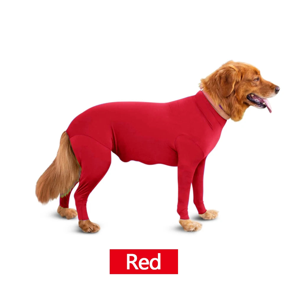 Big Dog Pajamas Stretch Pet Jumpsuit Winter Pet Clothes Warm Tight-fitting Dog Cloth Medium and Large Dog Suit Labrador Doberman
