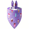 Cute Cartoon Printed Bandana Adjustable Summer Pet Scarf For Dog Cat Bib Kerchief Triangle Towel Holiday Accessories