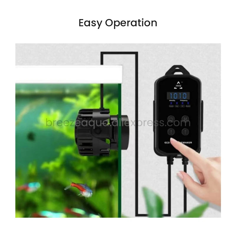 ZKSJ Eco Slim 6000 DC Mini Saltwater Fish Tank Aquarium Wavemaker Pump with Controller