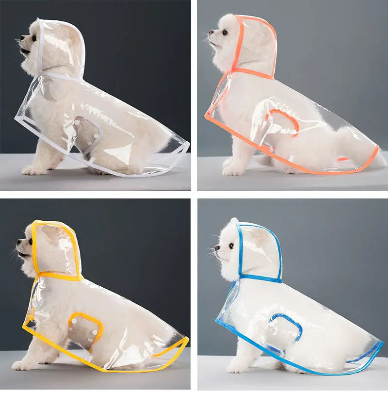 Pet Raincoat Transparent Dog Raincoat Waterproof and Windproof Pet Clothing Large Dog Pet Dog Dog Costume