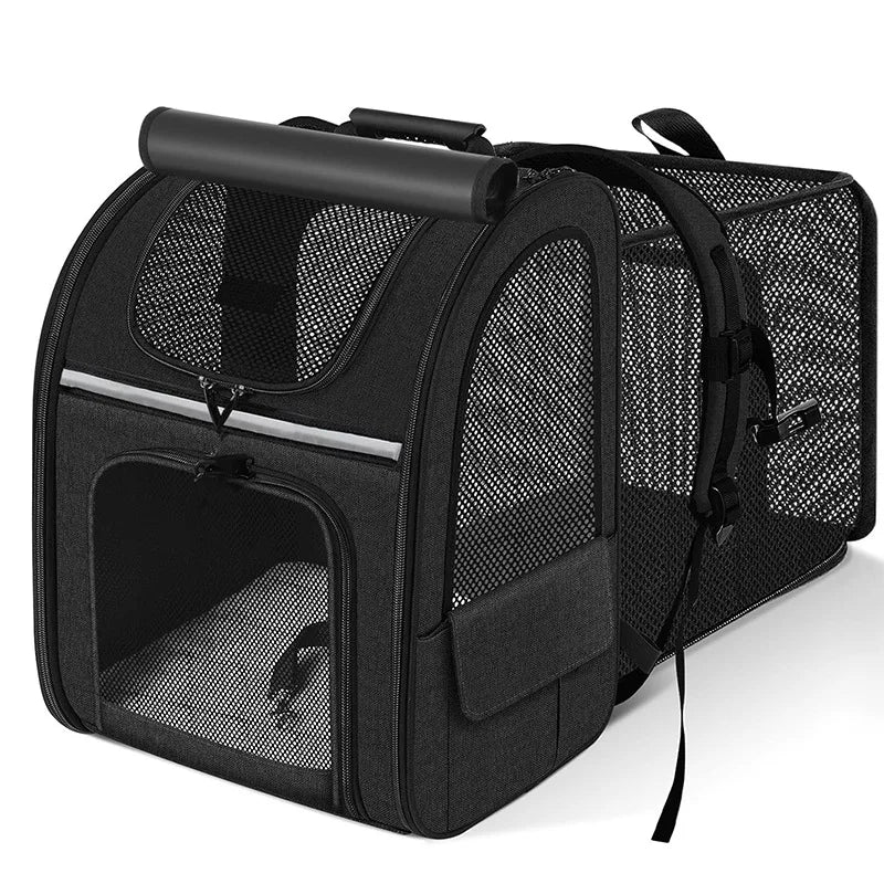 Cat Carrier Backpacks Expandable Cat Backpack with Shade Cover, Breathable Mesh Pet Carrier Backpack Bag for Travel Hiking Campi - Play Paws Toys