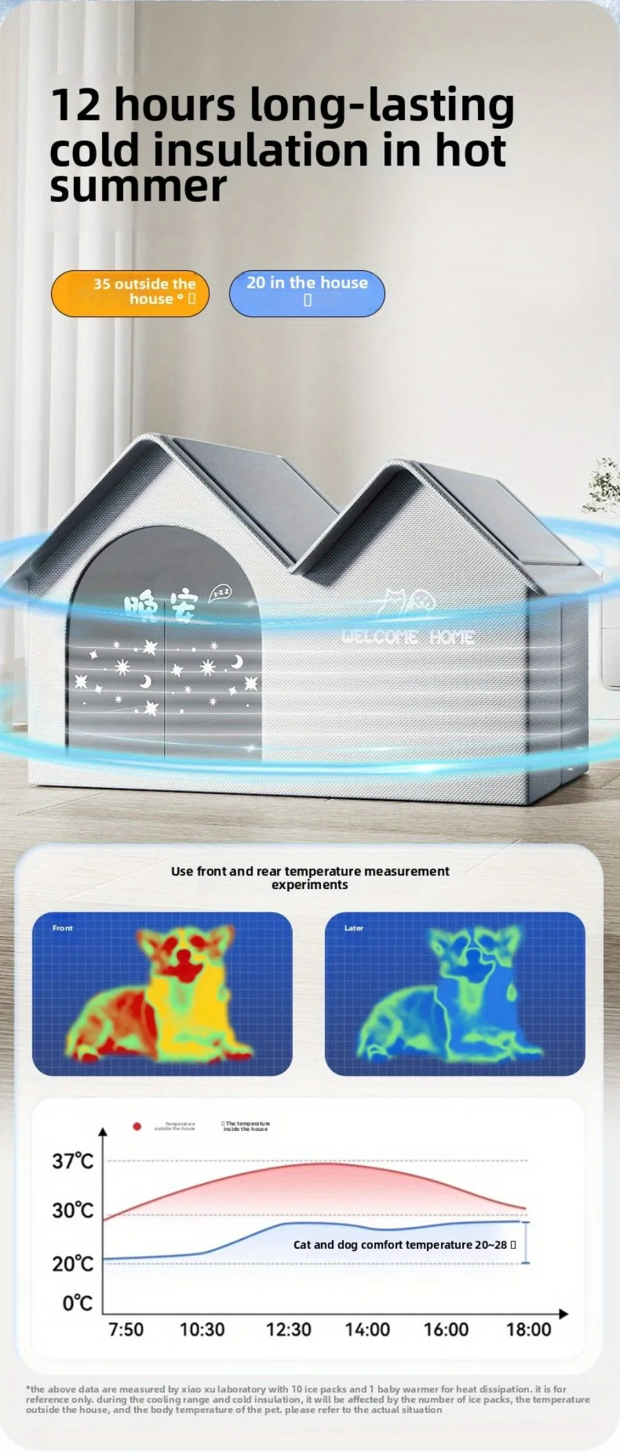summer small middle Cat dog Ice House Air Conditioning BED Summer Cooling Tool Nest Dog Dog Four Seasons Pet Ice House
