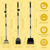 2/3Pcs Pet Pooper Scooper Set with Long Handle Multifunctional Metal Tray Rake Spade Dog Poop Picker For Pet Waste Removal
