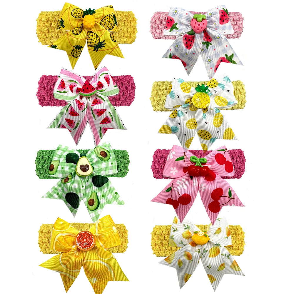 30pcs Pet Grooming Dog Bowtie Spring Summer Pet Necktie Grooming Collar Elastic Band for Small Middle Large Dog Pet Supplies