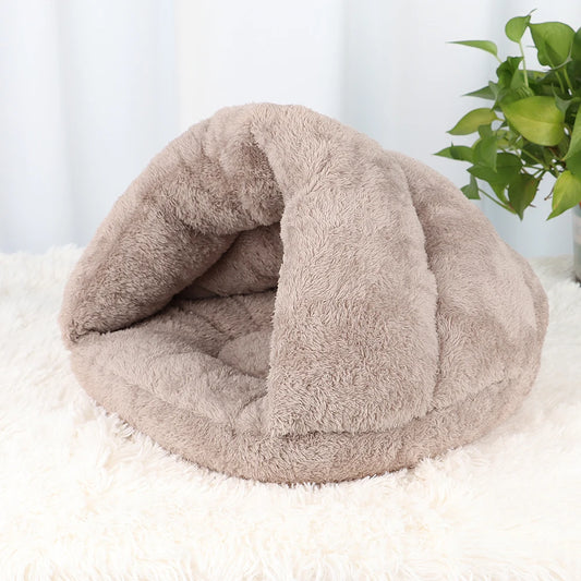 Soft Cat Bed Winter Warm Plush Pet Puupy Kitten Nest Kennel Deep Sleep Cats Cave House For Cats Small Dogs Products - Play Paws Toys