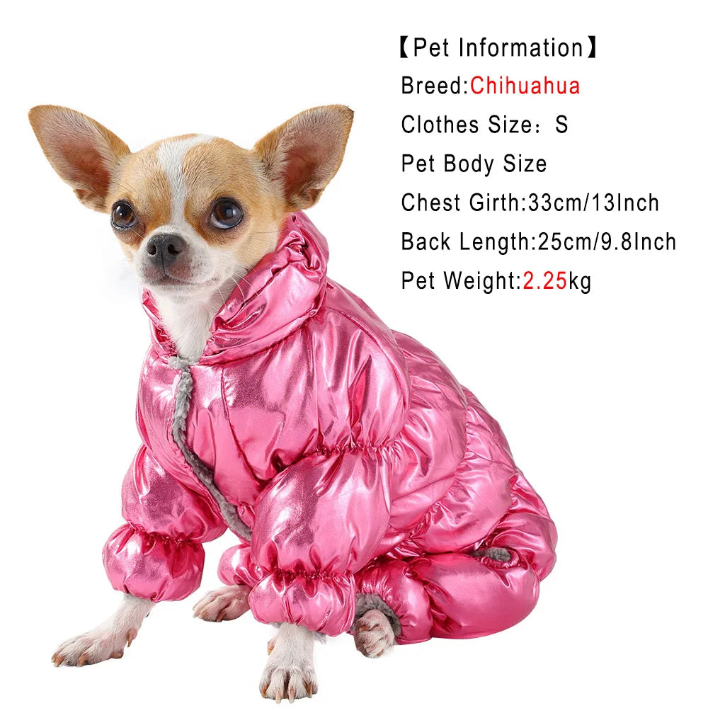 Pet Dog Jumpsuit For Small Medium Dogs Cats Autumn Winter Waterproof Dog Jacket Coat Warm Dog Clothes French Bulldog Pug Clothes