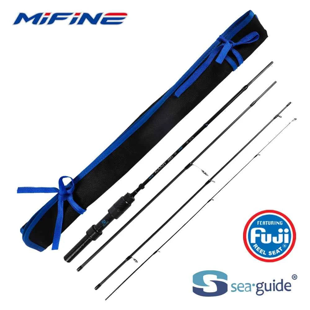 MIFINE NANO JIG Travel Spinning Rod 4 Sections 30T Carbon Fiber Power UL Lure 0.5-2g Ultralight Trout Fishing Poles Solid Tips