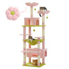 Multi-Level Cat Tree Tower with Scratching Posts&Board, Hammock, Cat Condo, Spacious Top Perch,Dangling Balls for Indoor Cats