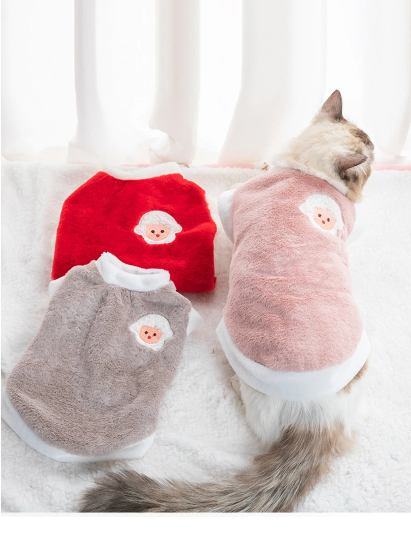 Soft Cat Clothes For Small Medium Dog Cats Pets Warm Kittens Clothes for Winter Kitten Small Kitten Stuff Clothing Vests - Play Paws Toys