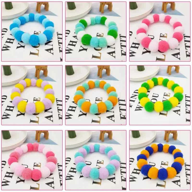 Pet Dog Bow Tie Rainbow Flower Hair Ball Necklace Cat Collar Pet Dog Cat Bowties Neckties Dog Grooming Accessories