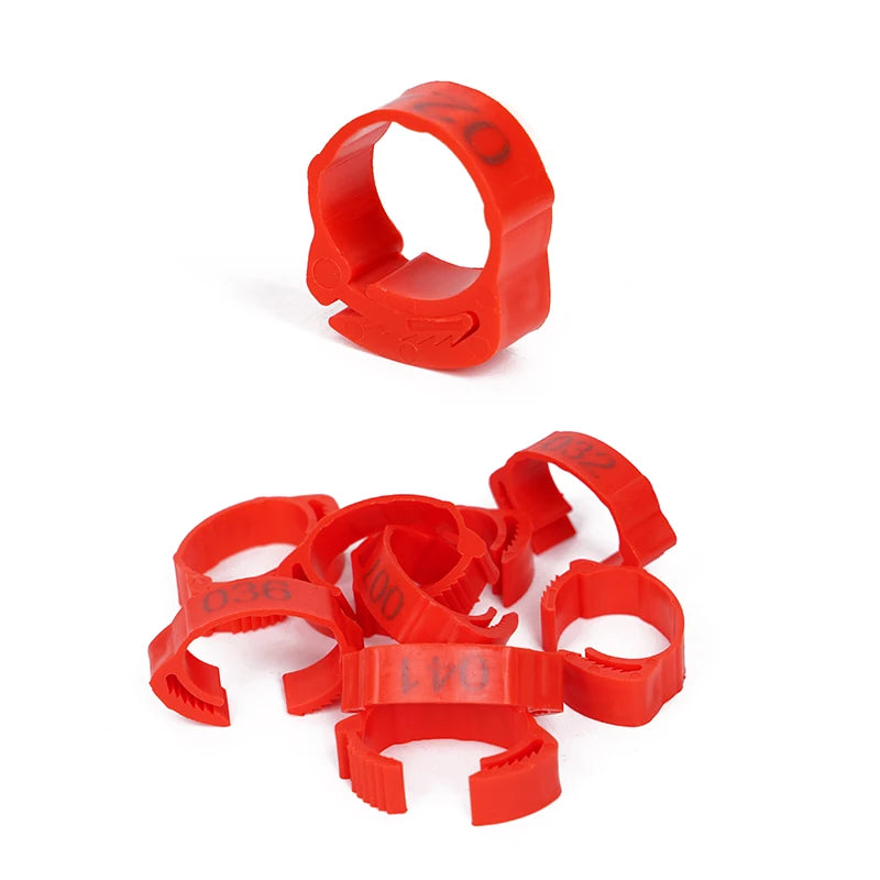 10-50PCS High-quality Chicken Foot Ring 5 Colors Numbered Identification Leg Rings Clip For Poultry Chickens Ducks Geese Parrot