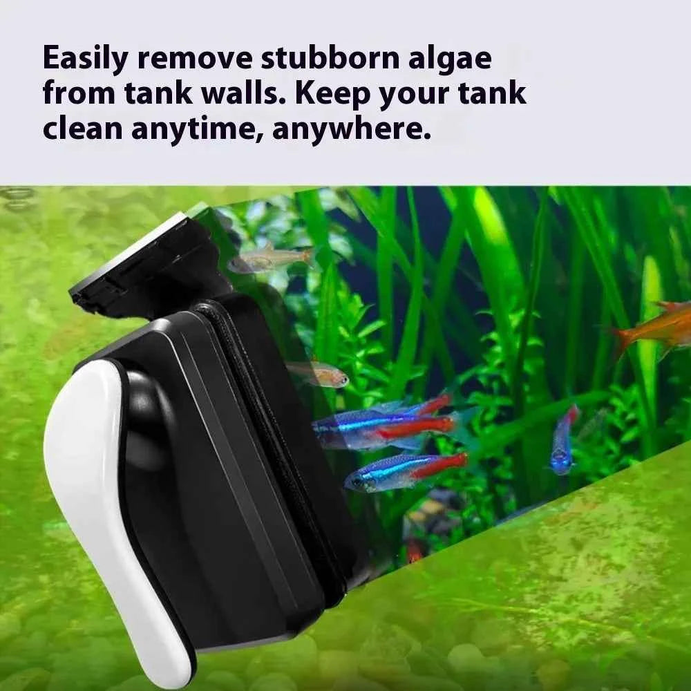 Magnetic Fish Tank Cleaner Magnetic Aquarium Glass Scraper Removable Glass Algae Scraper Scratch Free Non Slip Magnetizing