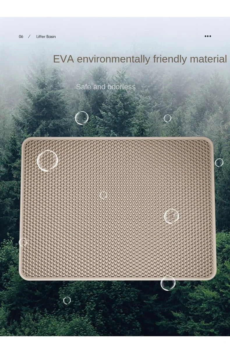 Large size Cat Litter Mat Eva Double Layer Waterproof Cat Litter Mat Pet Litter Box Mat Pet Toilet Cat Mat Cat Toilet Mat - Play Paws Toys