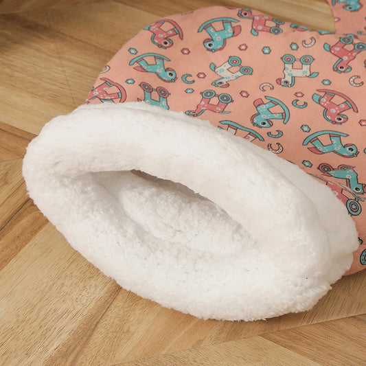 Cat Sleeping Bag Soft Cuddly Fluffy Feel Thickened Pet Pocket Type Quilt Bed Kitten Puppy Soft Comfortable Warm Nest Pet - Play Paws Toys