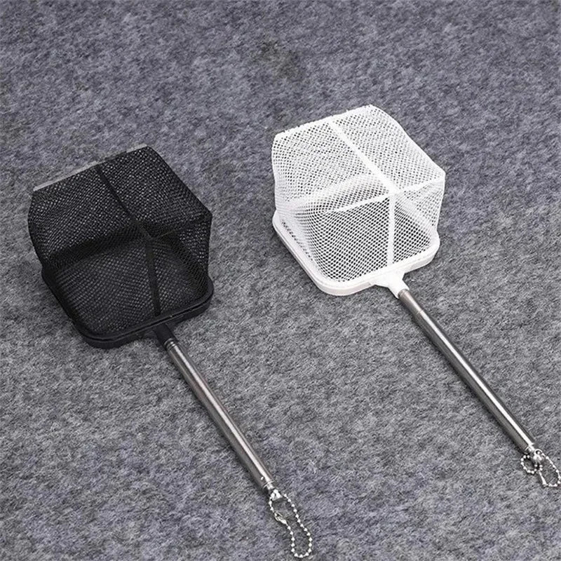Aquarium Fish Tank Net with Suction Cup Extendable Handle Landing Net Isolation Net for Fish Tank Cleaning Tool Accessories